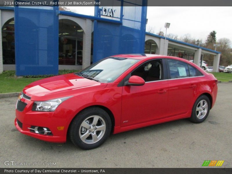 Red Hot / Jet Black/Sport Red 2014 Chevrolet Cruze LT