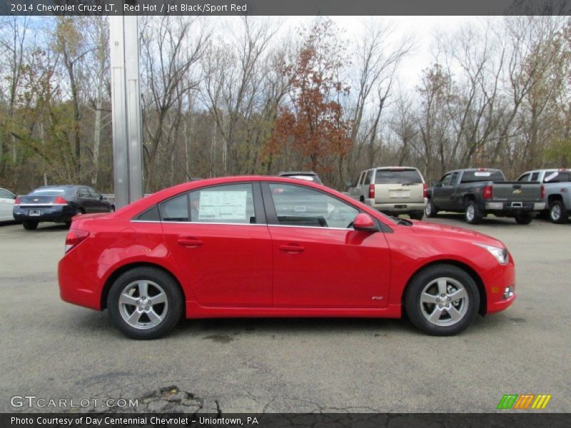 Red Hot / Jet Black/Sport Red 2014 Chevrolet Cruze LT