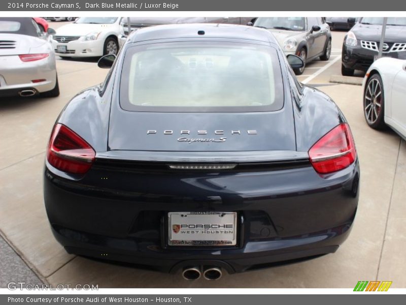 Dark Blue Metallic / Luxor Beige 2014 Porsche Cayman S
