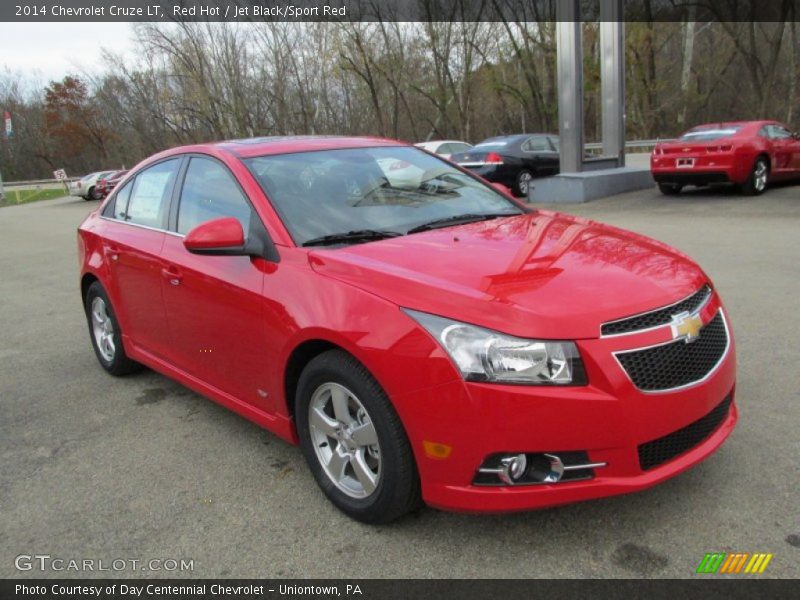 Red Hot / Jet Black/Sport Red 2014 Chevrolet Cruze LT