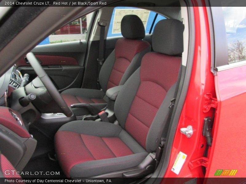 Red Hot / Jet Black/Sport Red 2014 Chevrolet Cruze LT