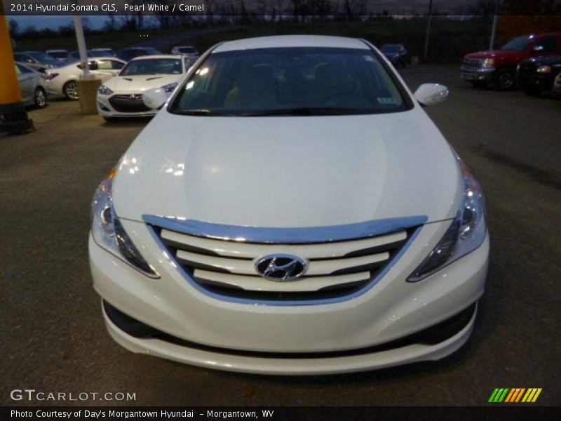 Pearl White / Camel 2014 Hyundai Sonata GLS