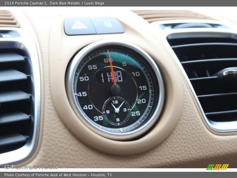 Dark Blue Metallic / Luxor Beige 2014 Porsche Cayman S