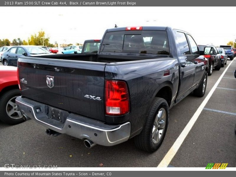 Black / Canyon Brown/Light Frost Beige 2013 Ram 1500 SLT Crew Cab 4x4