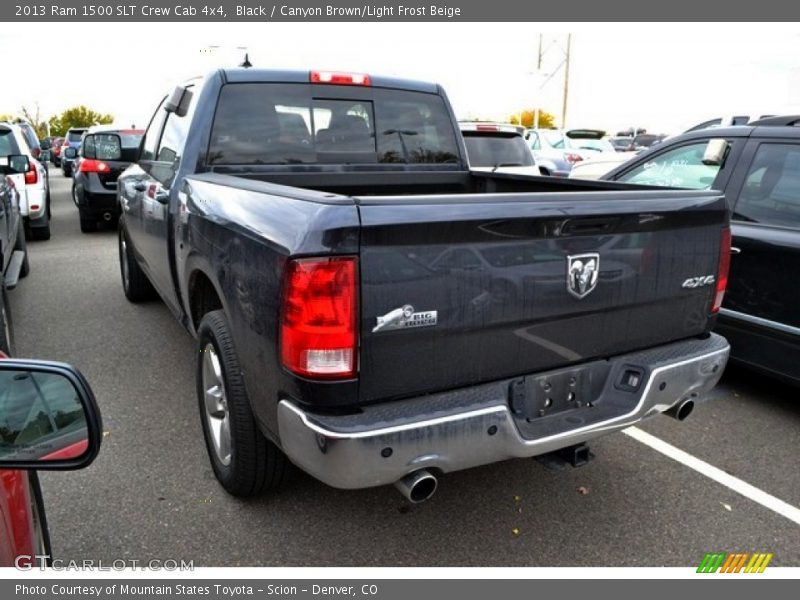 Black / Canyon Brown/Light Frost Beige 2013 Ram 1500 SLT Crew Cab 4x4