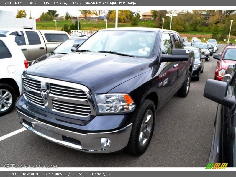 Black / Canyon Brown/Light Frost Beige 2013 Ram 1500 SLT Crew Cab 4x4