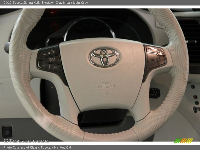 Predawn Gray Mica / Light Gray 2012 Toyota Sienna XLE