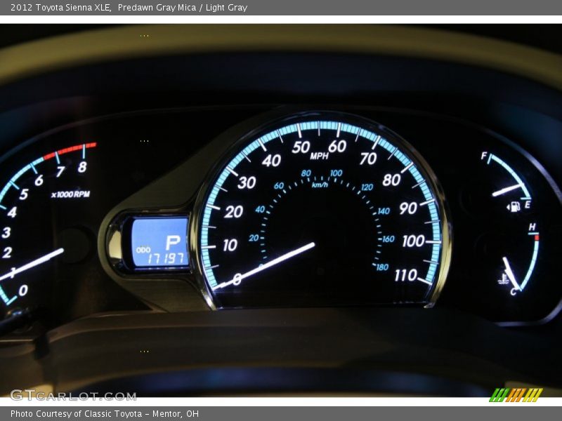 Predawn Gray Mica / Light Gray 2012 Toyota Sienna XLE