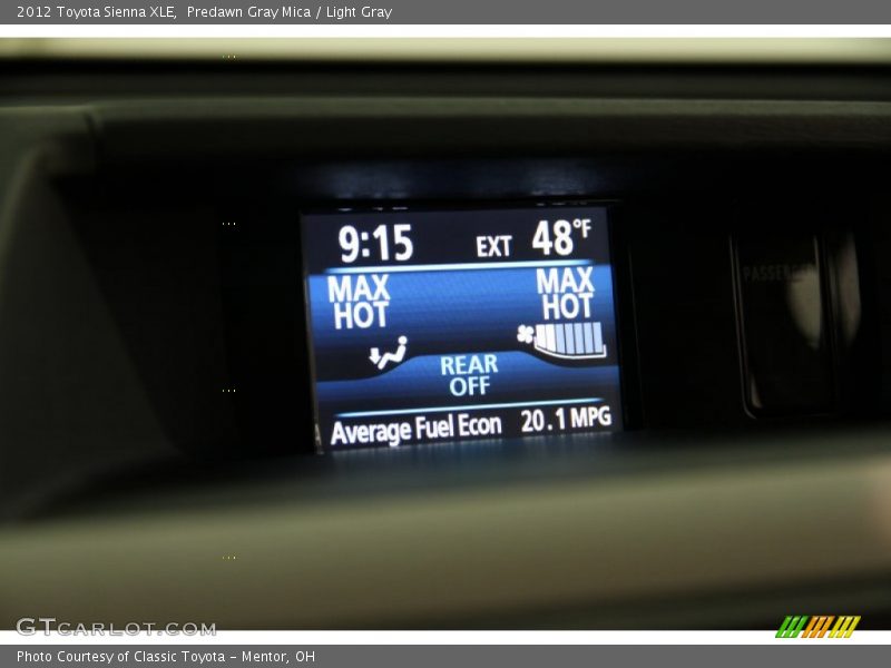 Predawn Gray Mica / Light Gray 2012 Toyota Sienna XLE