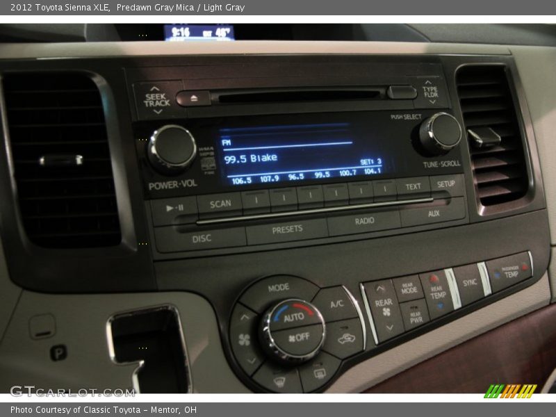 Predawn Gray Mica / Light Gray 2012 Toyota Sienna XLE