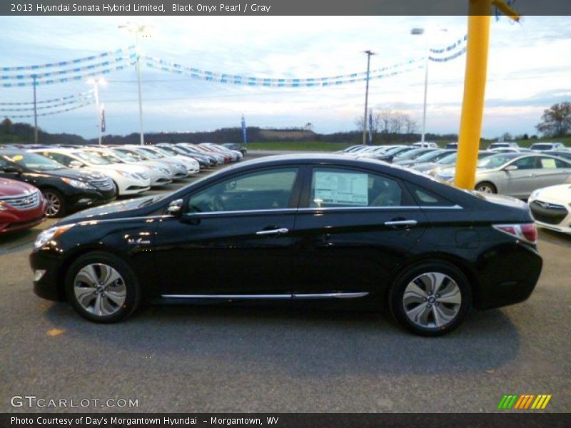 Black Onyx Pearl / Gray 2013 Hyundai Sonata Hybrid Limited