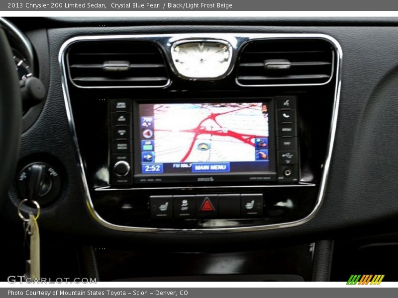 Crystal Blue Pearl / Black/Light Frost Beige 2013 Chrysler 200 Limited Sedan