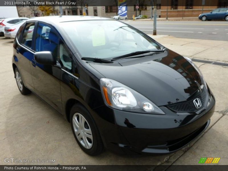 Crystal Black Pearl / Gray 2011 Honda Fit