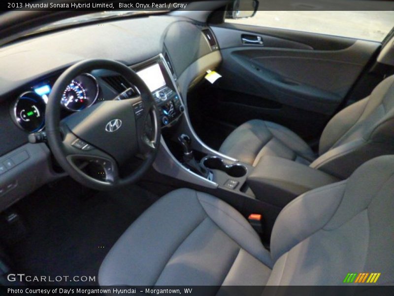 Black Onyx Pearl / Gray 2013 Hyundai Sonata Hybrid Limited