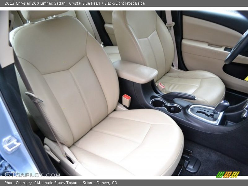 Crystal Blue Pearl / Black/Light Frost Beige 2013 Chrysler 200 Limited Sedan
