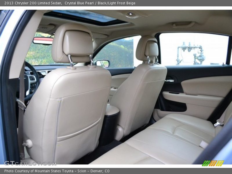 Crystal Blue Pearl / Black/Light Frost Beige 2013 Chrysler 200 Limited Sedan