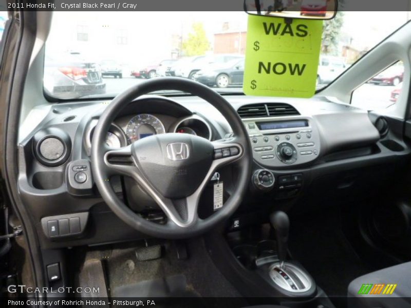 Crystal Black Pearl / Gray 2011 Honda Fit