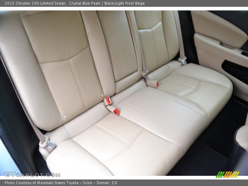 Crystal Blue Pearl / Black/Light Frost Beige 2013 Chrysler 200 Limited Sedan