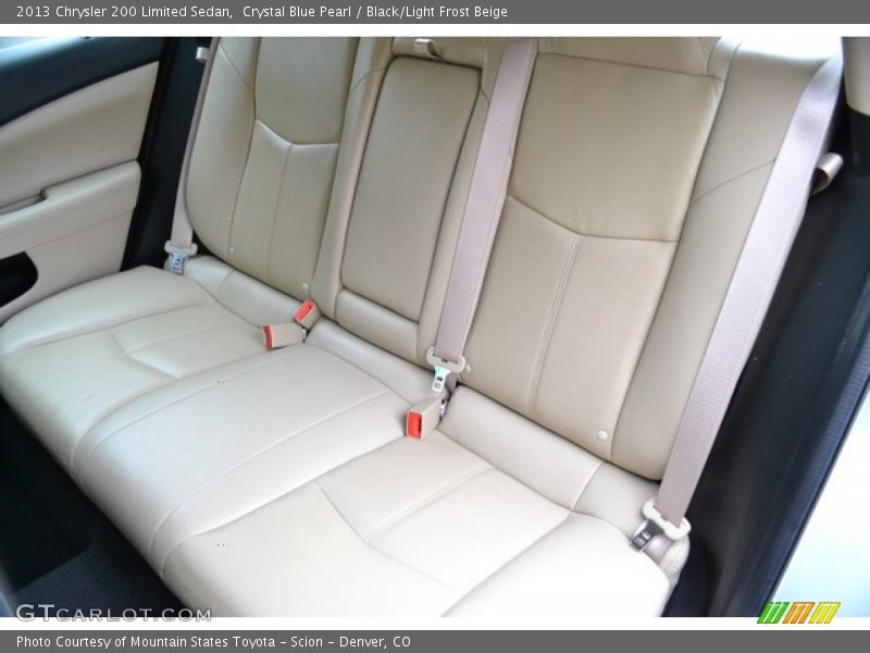 Crystal Blue Pearl / Black/Light Frost Beige 2013 Chrysler 200 Limited Sedan