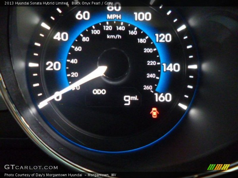 Black Onyx Pearl / Gray 2013 Hyundai Sonata Hybrid Limited