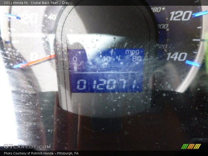 Crystal Black Pearl / Gray 2011 Honda Fit