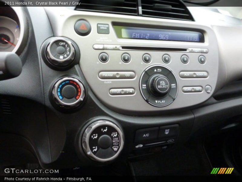 Crystal Black Pearl / Gray 2011 Honda Fit