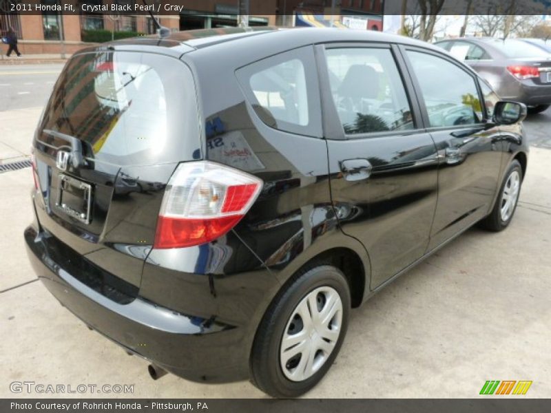 Crystal Black Pearl / Gray 2011 Honda Fit