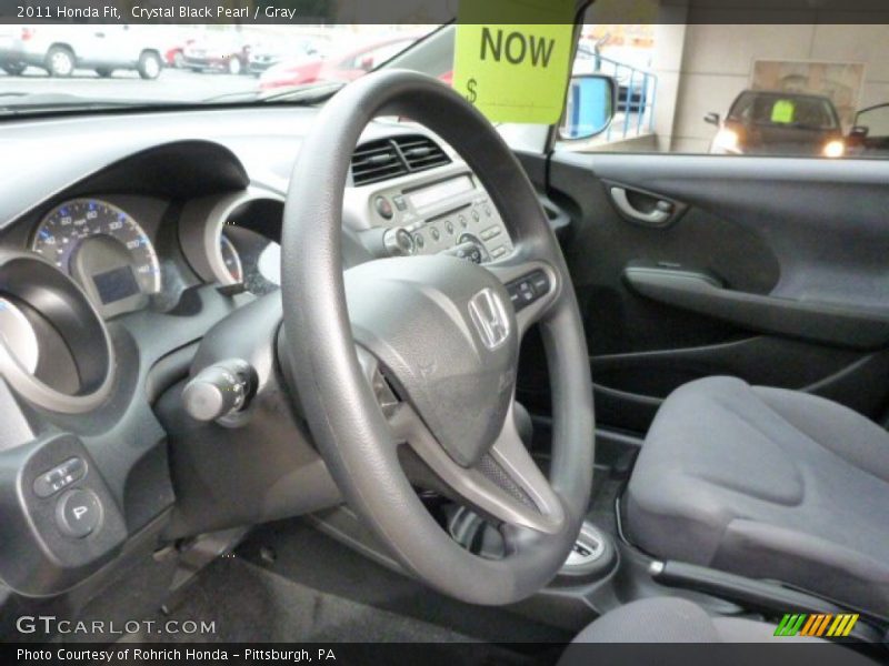Crystal Black Pearl / Gray 2011 Honda Fit
