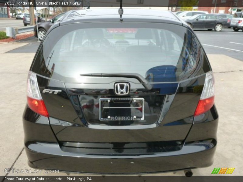 Crystal Black Pearl / Gray 2011 Honda Fit