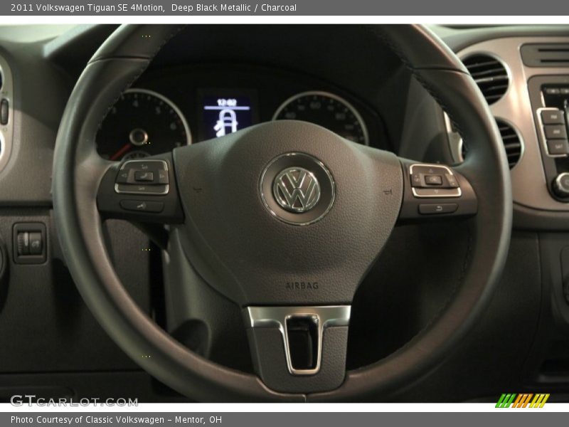 Deep Black Metallic / Charcoal 2011 Volkswagen Tiguan SE 4Motion