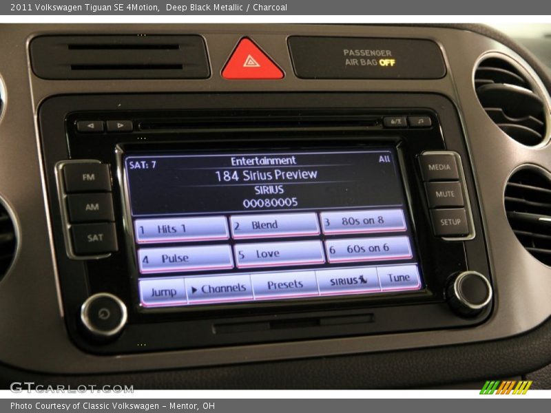 Deep Black Metallic / Charcoal 2011 Volkswagen Tiguan SE 4Motion
