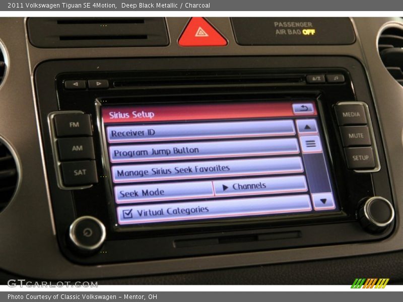 Deep Black Metallic / Charcoal 2011 Volkswagen Tiguan SE 4Motion