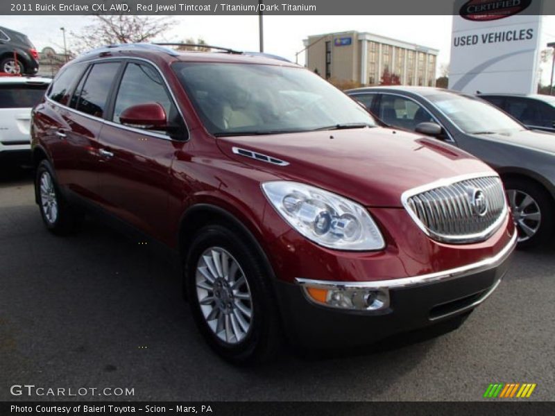 Red Jewel Tintcoat / Titanium/Dark Titanium 2011 Buick Enclave CXL AWD