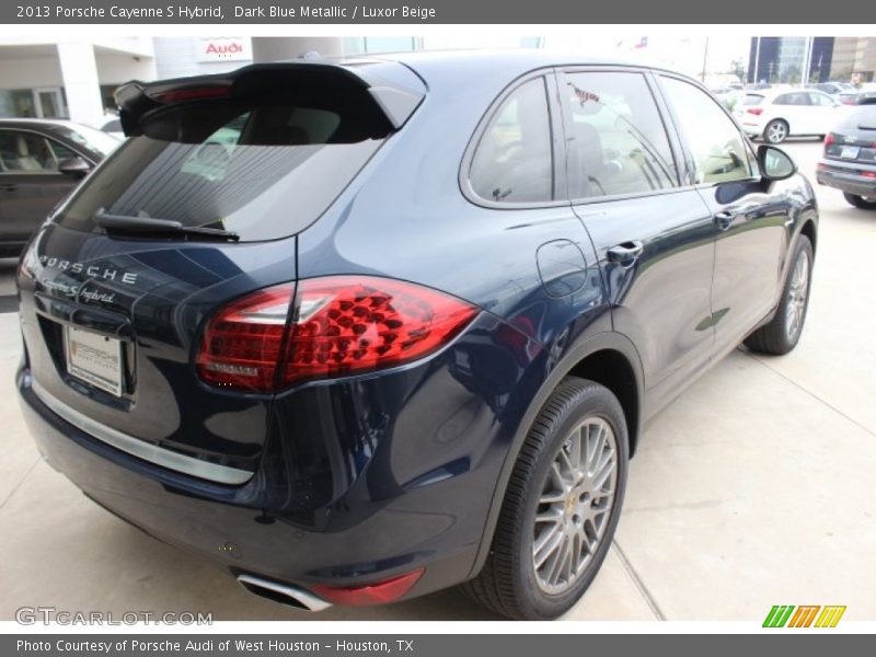 Dark Blue Metallic / Luxor Beige 2013 Porsche Cayenne S Hybrid