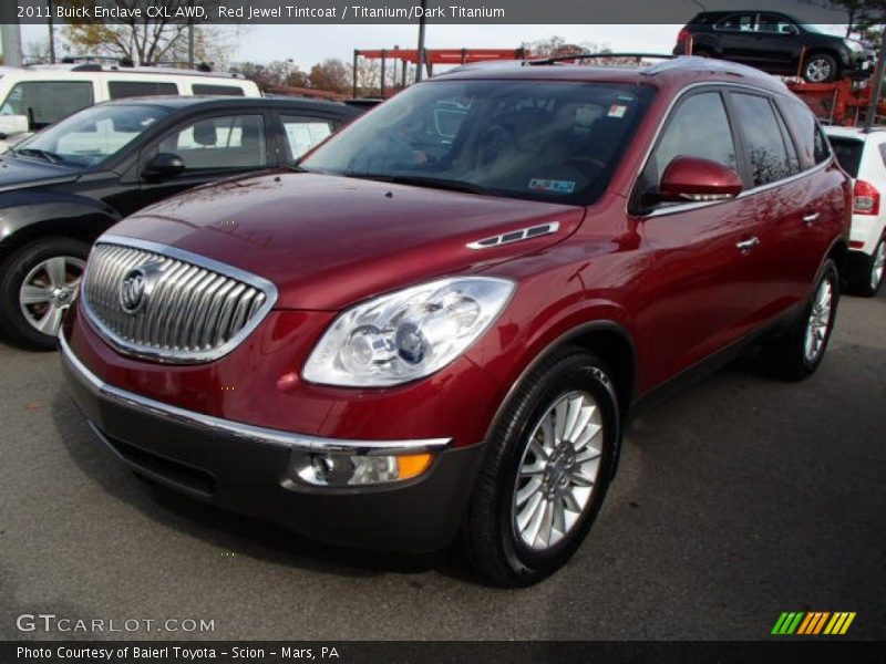 Red Jewel Tintcoat / Titanium/Dark Titanium 2011 Buick Enclave CXL AWD