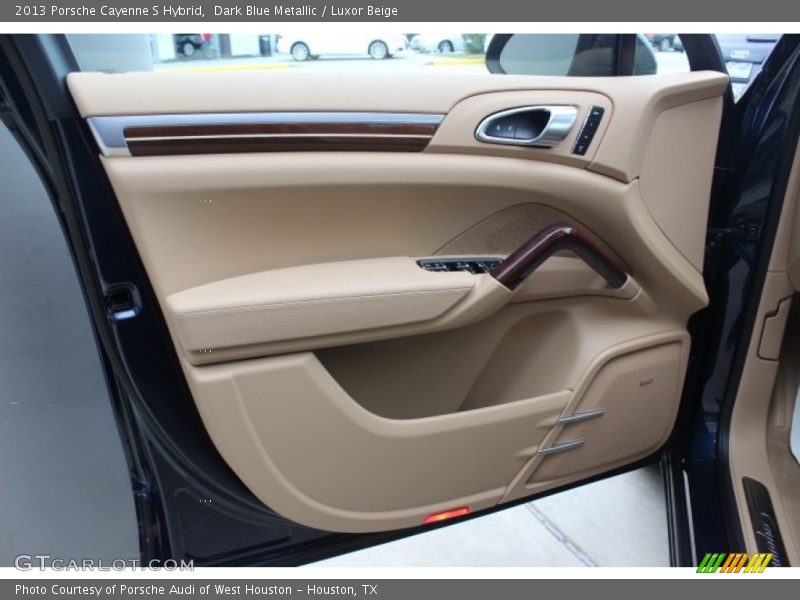 Dark Blue Metallic / Luxor Beige 2013 Porsche Cayenne S Hybrid
