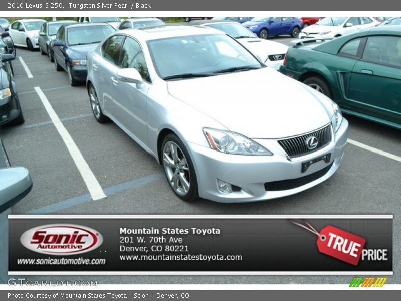 Tungsten Silver Pearl / Black 2010 Lexus IS 250