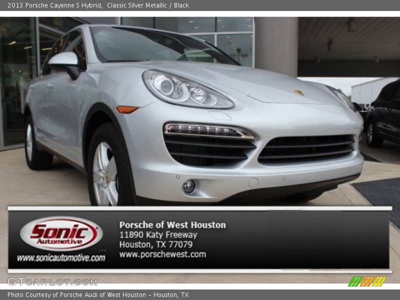 Classic Silver Metallic / Black 2013 Porsche Cayenne S Hybrid