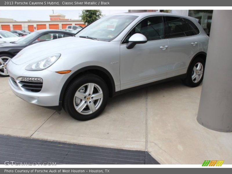 Classic Silver Metallic / Black 2013 Porsche Cayenne S Hybrid