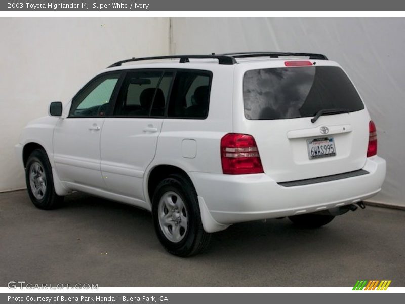 Super White / Ivory 2003 Toyota Highlander I4