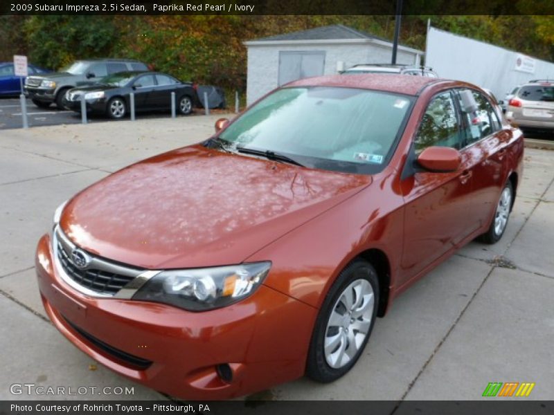 Paprika Red Pearl / Ivory 2009 Subaru Impreza 2.5i Sedan