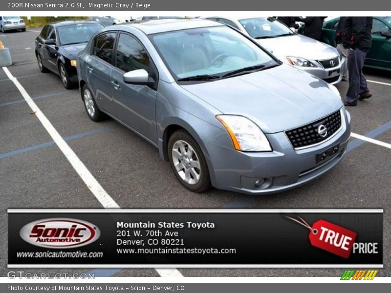 Magnetic Gray / Beige 2008 Nissan Sentra 2.0 SL