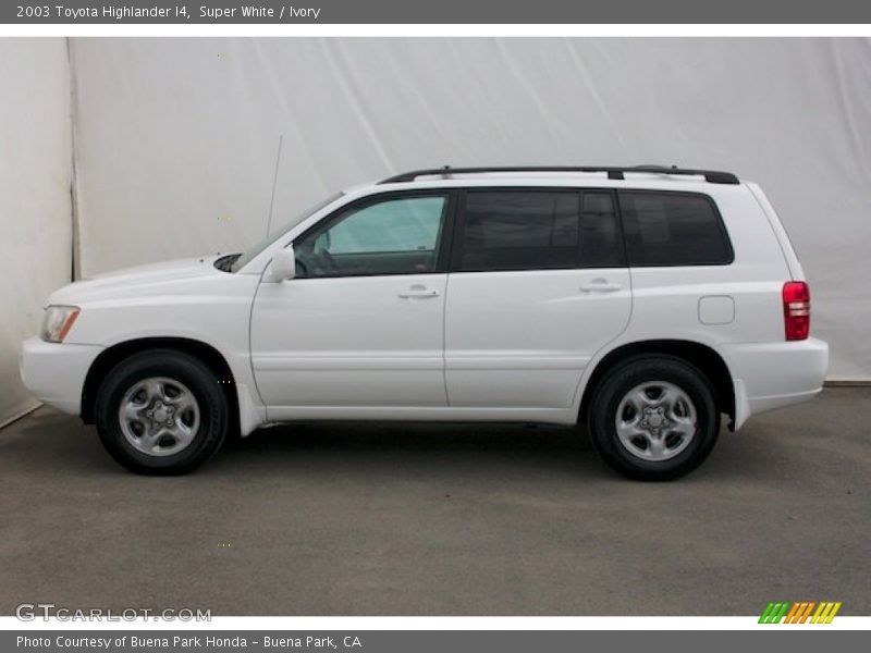 Super White / Ivory 2003 Toyota Highlander I4