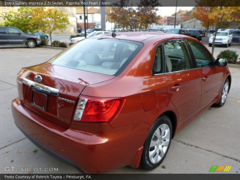 Paprika Red Pearl / Ivory 2009 Subaru Impreza 2.5i Sedan