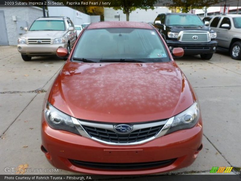 Paprika Red Pearl / Ivory 2009 Subaru Impreza 2.5i Sedan
