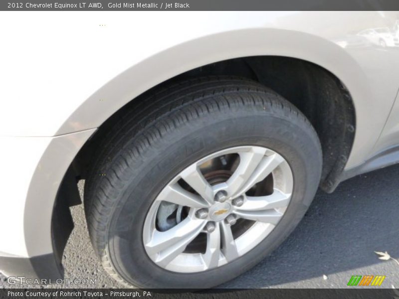 Gold Mist Metallic / Jet Black 2012 Chevrolet Equinox LT AWD