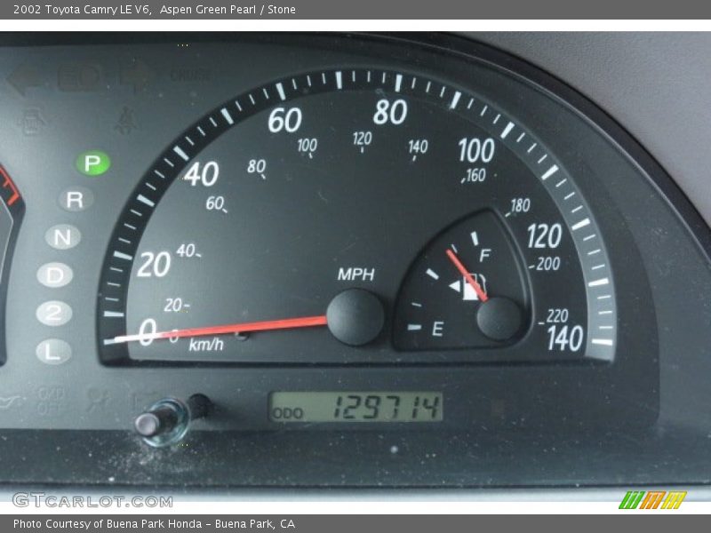 Aspen Green Pearl / Stone 2002 Toyota Camry LE V6