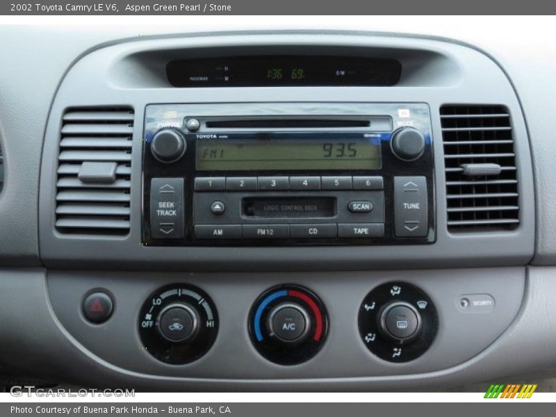 Aspen Green Pearl / Stone 2002 Toyota Camry LE V6