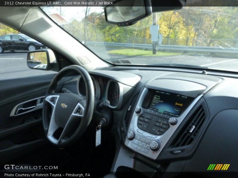 Gold Mist Metallic / Jet Black 2012 Chevrolet Equinox LT AWD