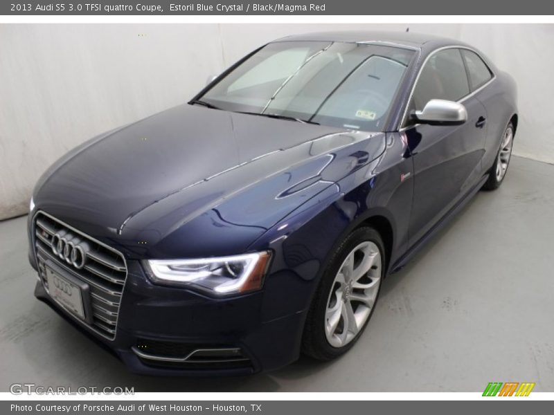 Estoril Blue Crystal / Black/Magma Red 2013 Audi S5 3.0 TFSI quattro Coupe